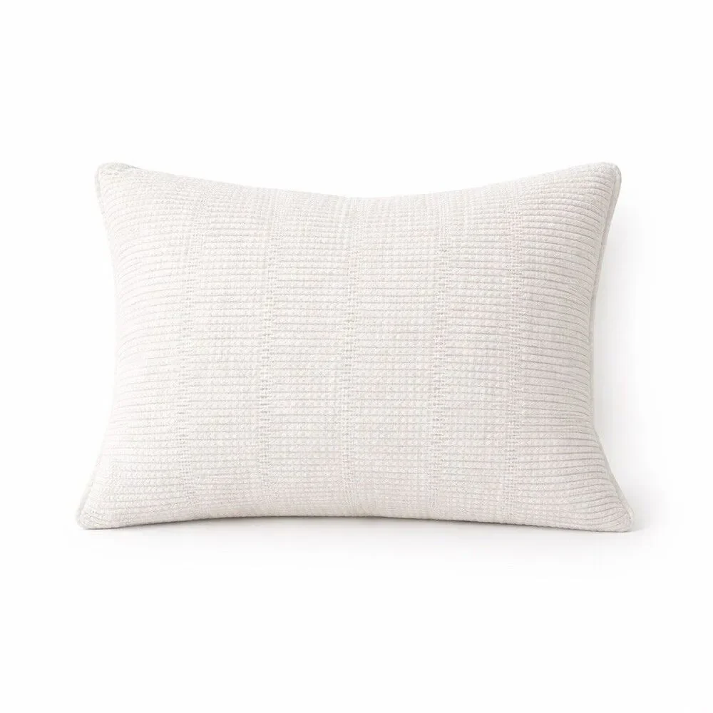 Lauren Ralph Lauren15x20 White Basket Weave Cotton Throw‎ Pillow